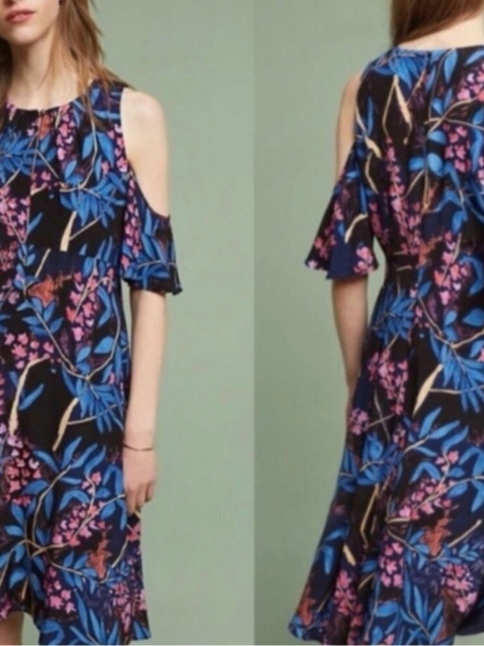 Anthropologie Maeve Elia Cold Shoulder Dress